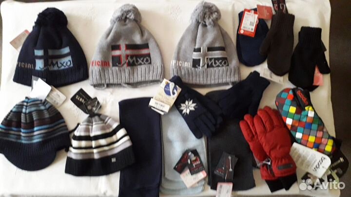 Новые шапки шарфы варежки перчатки MaxiMo и др