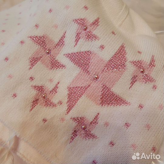 Шапка для девочки на весну осень новая хлопок