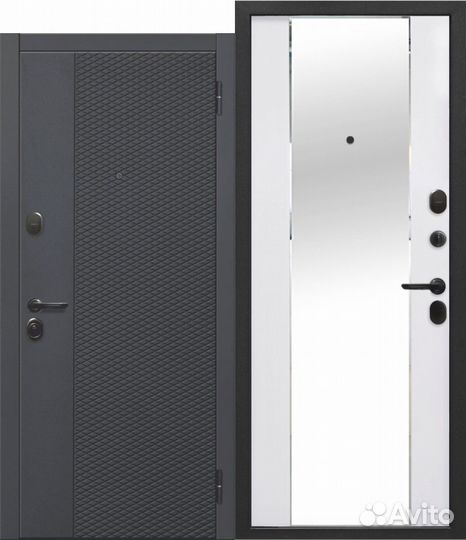 Дверь входная с зеркалом