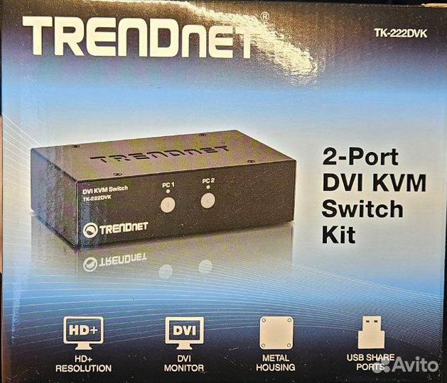 KVM-переключатель trendnet TK-222DVK