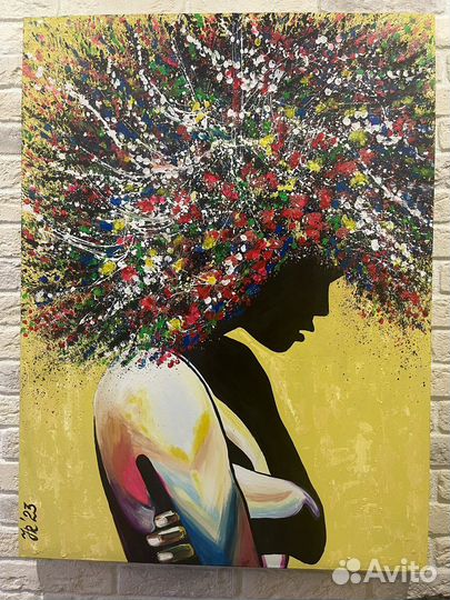 Картина «яркая Африка». 60*80