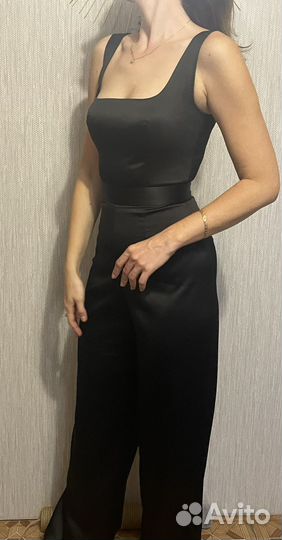 Комбинезон dulcis shop новый шелковый черный xs s
