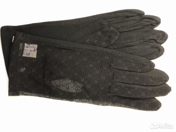 Перчатки женские сетка черные