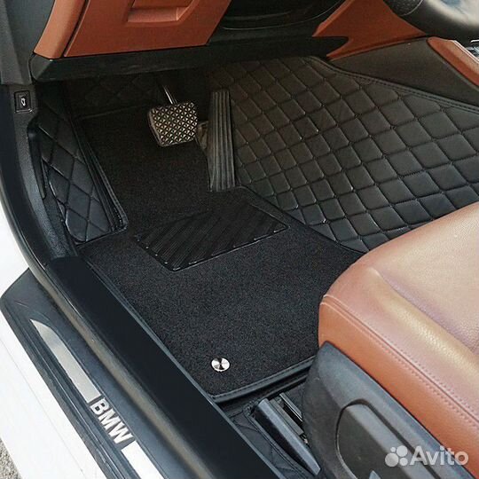 3D коврики из экокожи в салон автомобиля