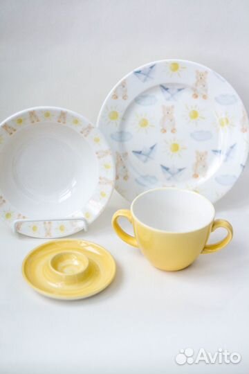 Набор детской посуды фарфор 4 предмета