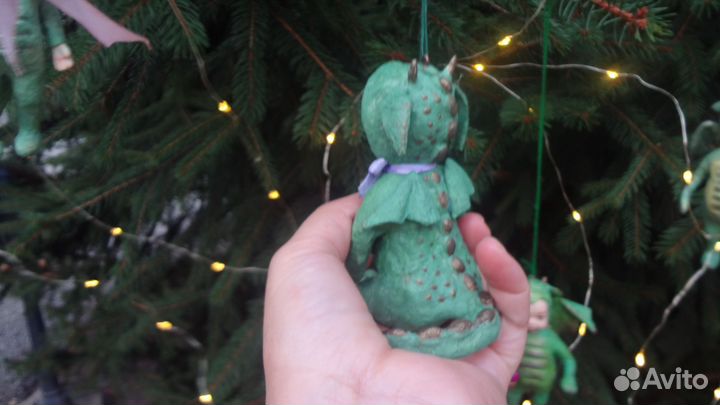 Ватная игрушка дракончик