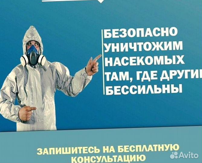 Дезинсекция, избавление от тараканов, клопов, вшей