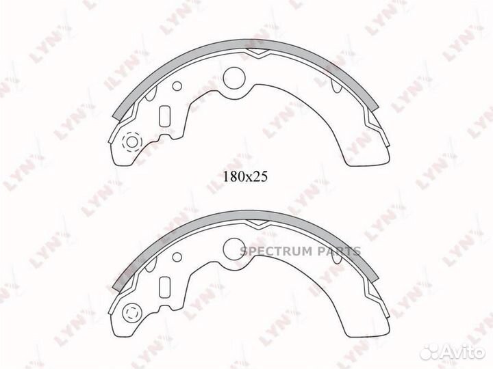 Lynxauto BS5101 Колодки тормозные барабанные зад