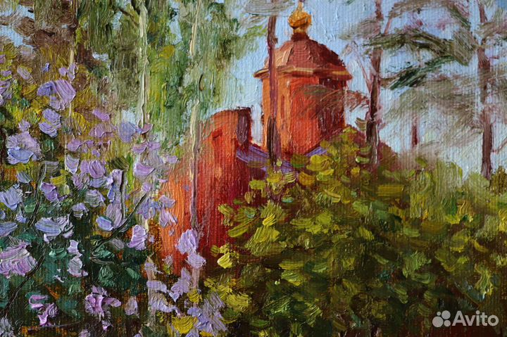 Картина маслом на холсте пейзаж 24x30см