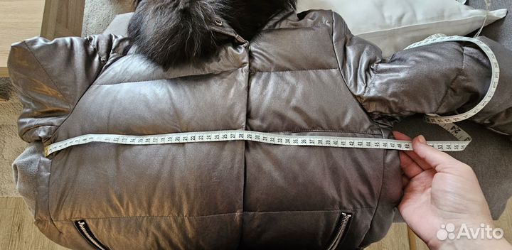 Куртка с капюшоном из экокожи зимняя