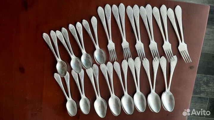 Столовое серебро набор 12 персон 925 пр