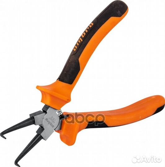 Щипцы для стопорных колец, сжим загнутый 180мм