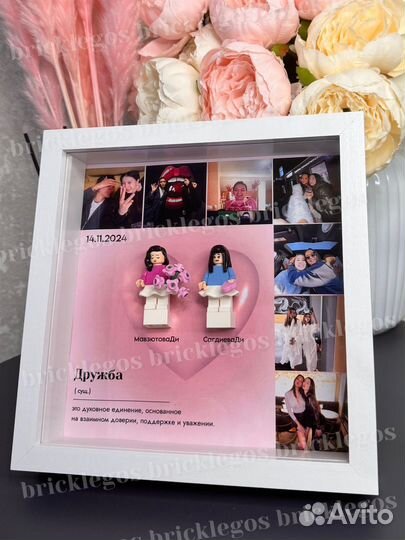 Семейный подарок лего в рамке