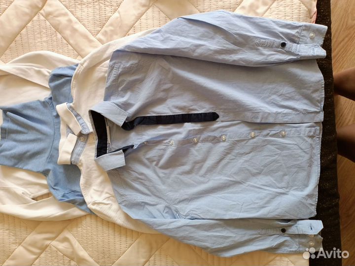 Школьные рубашки для мальчиков пакетом 128 134