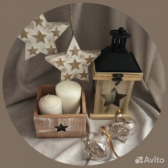 Новогодний декор Подсвечник свечи ящичек