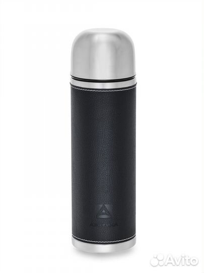 Термос в кожаной оплетке 