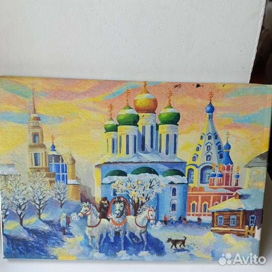 Картина маслом на холсте бу