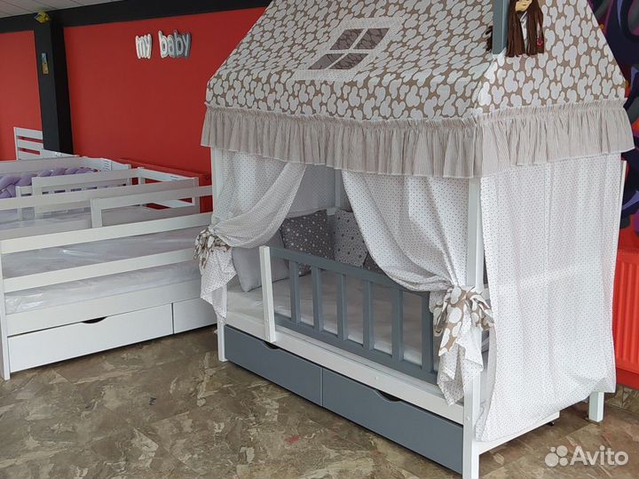 Детская кровать, кровать домик