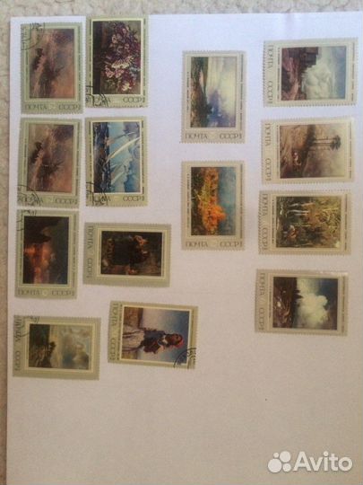 Почтовые марки СССР и Венгрии