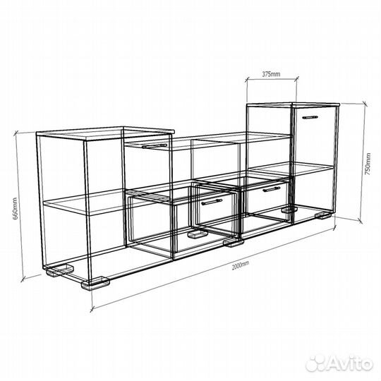Тв-тумба Парус-951a венге цаво под тв телевизор