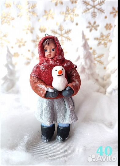 Ватные елочные игрушки