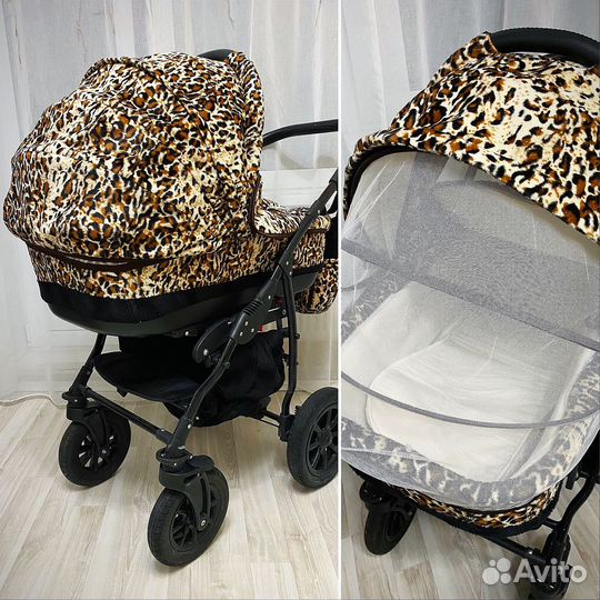 Прикольная Коляска 2 в 1, иск мех