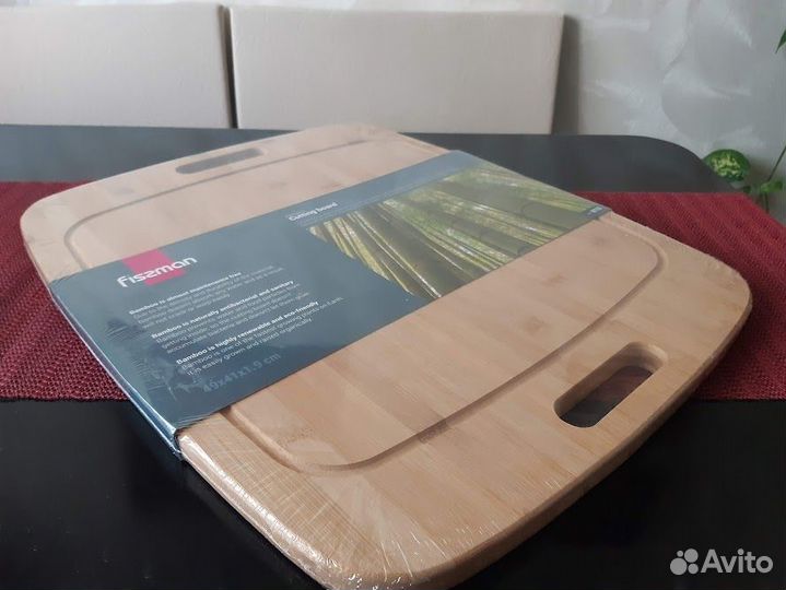 Доска разделочная большая: 49х41х1,9 см Fissman