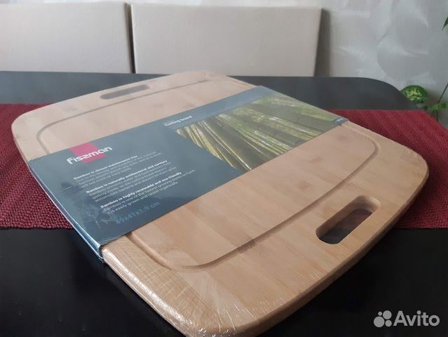 Доска разделочная большая: 49х41х1,9 см Fissman