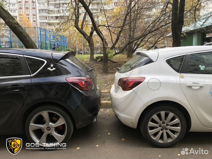 Тюнинг спойлер на Opel Astra J 5D