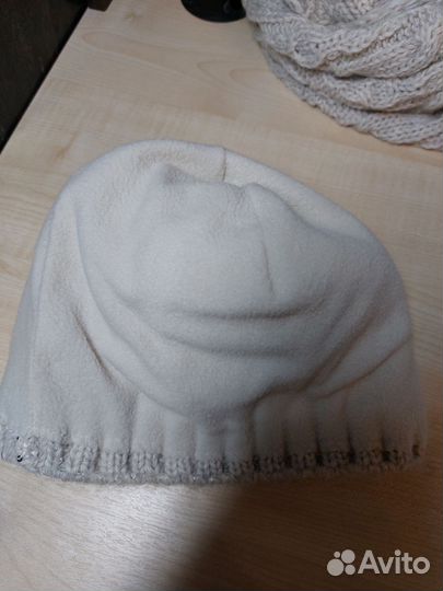 Комплект вязаные шапка и шарф