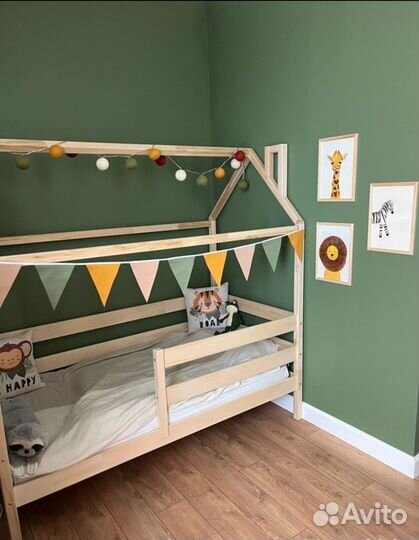 Кровать домик без покраски 190х80