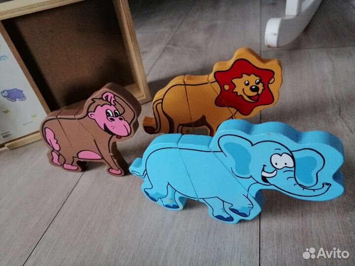 Деревянные магнитные пазлы