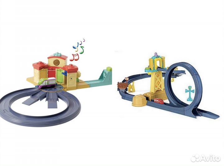 2 железные дороги Чаггинтон +2 паровозика