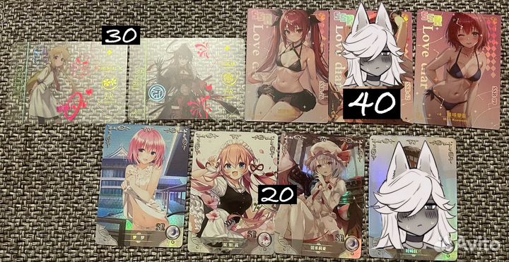 Коллекционные аниме карточки Goddess story