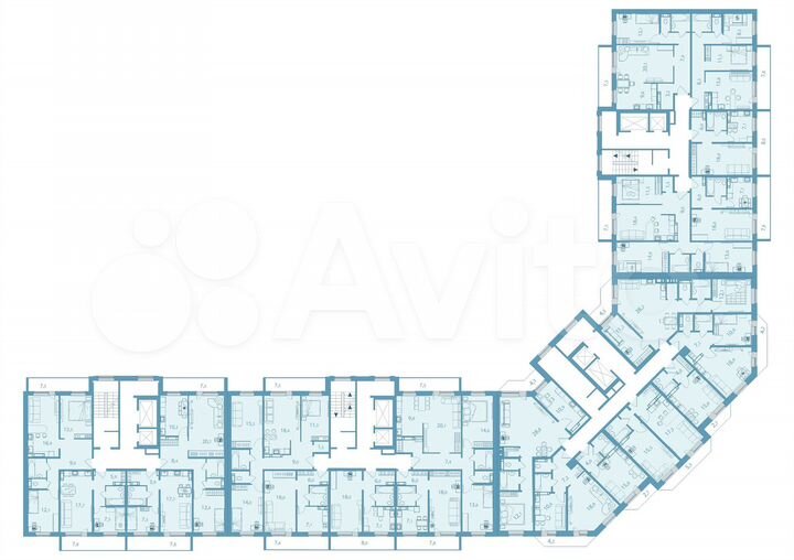 2-к. квартира, 44,4 м², 5/17 эт.