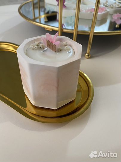 Гипсовая форма для заливки свечи, подсвечник