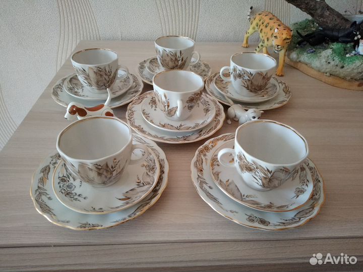 Кофейные тройки лфз костяной фарфор