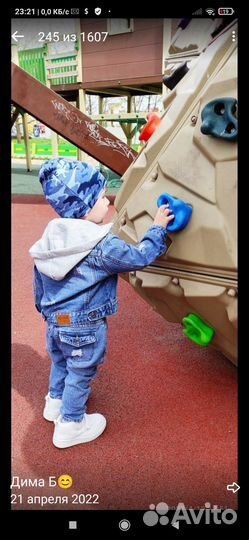 Джинсовый костюм для мальчика 94 рост 1-2 года