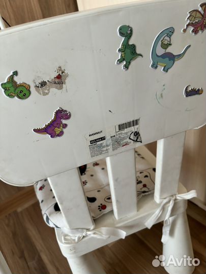 Стол и стул детский IKEA белый