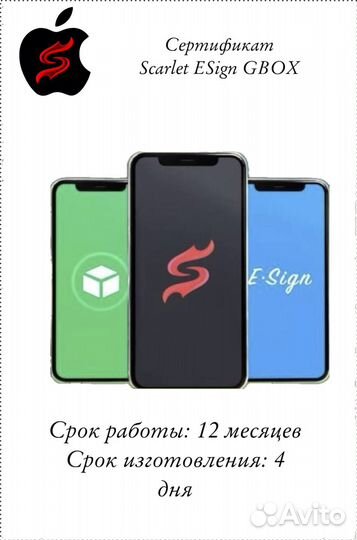 Сертификат на Scarlet ESign gbox на 12 месяцев