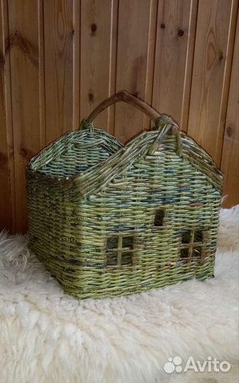 Корзина плетеная с ручкой