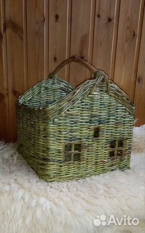 Корзина плетеная с ручкой