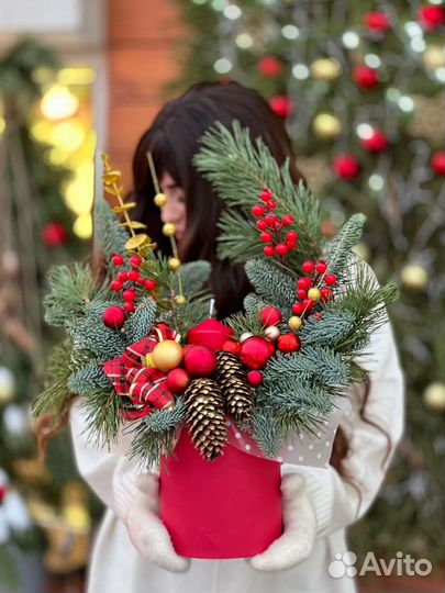 Новогодние композиции из нобилиса