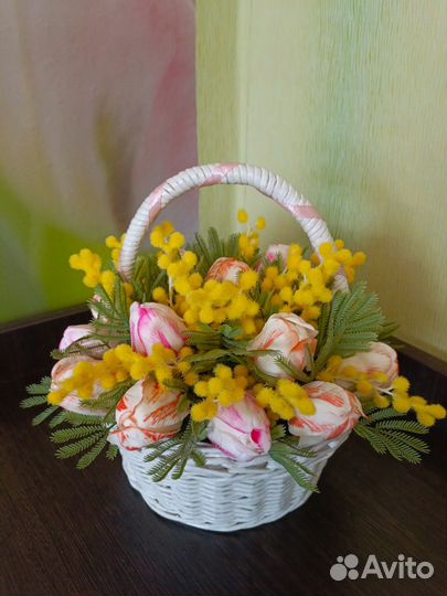 Букет тюльпанов из мыла