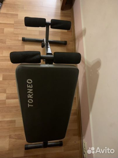 Скамья для пресса и гиперэкстензии+турник двер