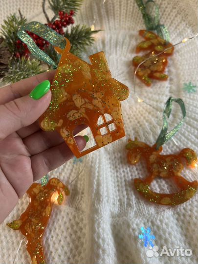 Елочные украшения ручной работы набор