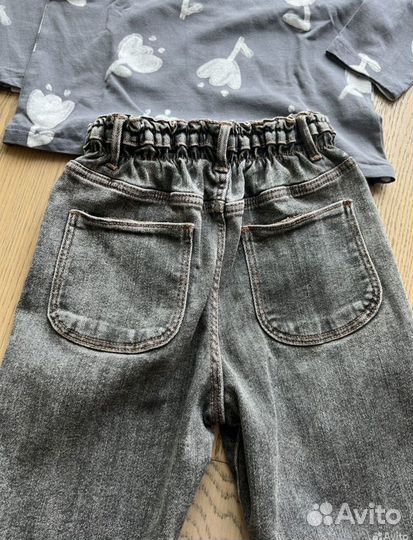 Джинсы лонгслив Zara на 4-5 лет 110см
