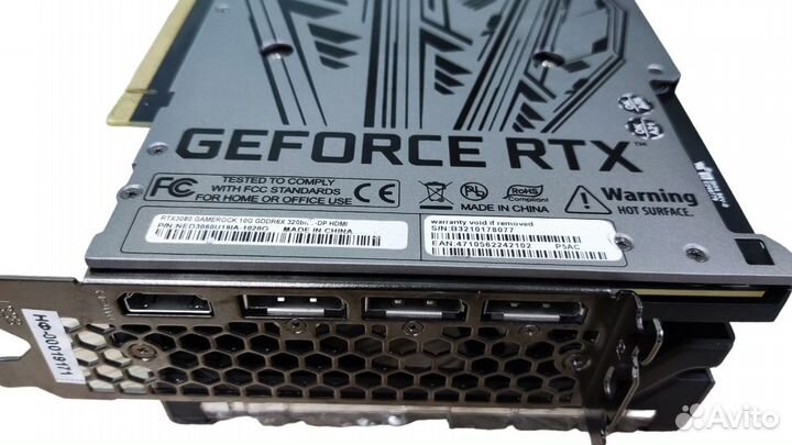 Видеокарта Palit RTX 3080 gamerock 10GB gddr6X 320