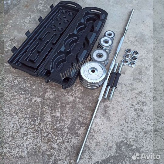 Набор 50 кг блины и грифы для гантелей и штанги