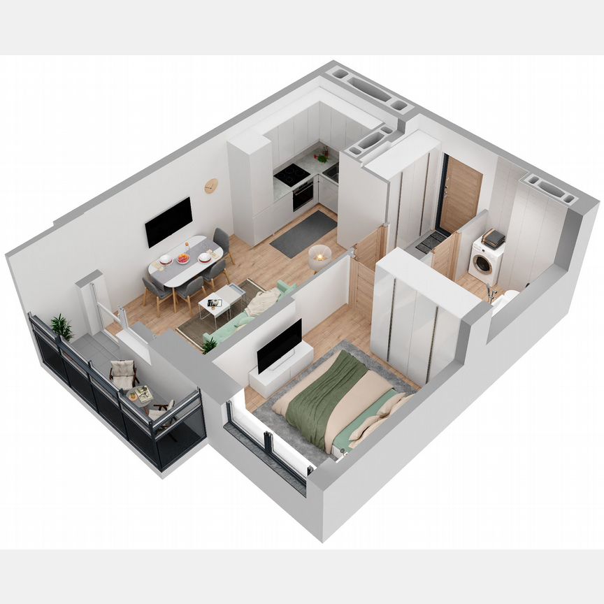 1-к. квартира, 36,3 м², 21/23 эт.